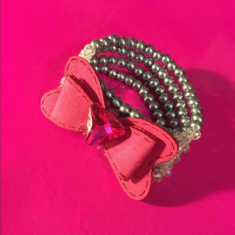 Pink Bow Bracelet